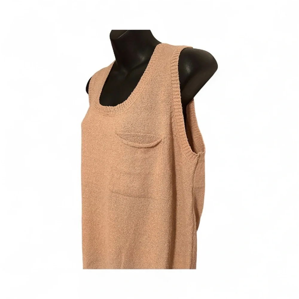 Perch by Blu Pepper Beige Sweater tank with buttons down - Picture 2 of 6
